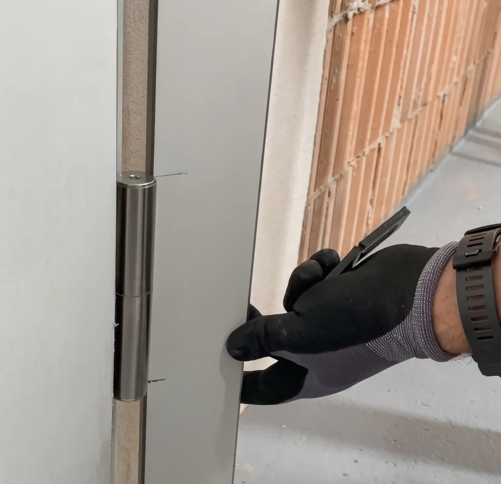 scasso per le cerniere coprifili porta blindata
