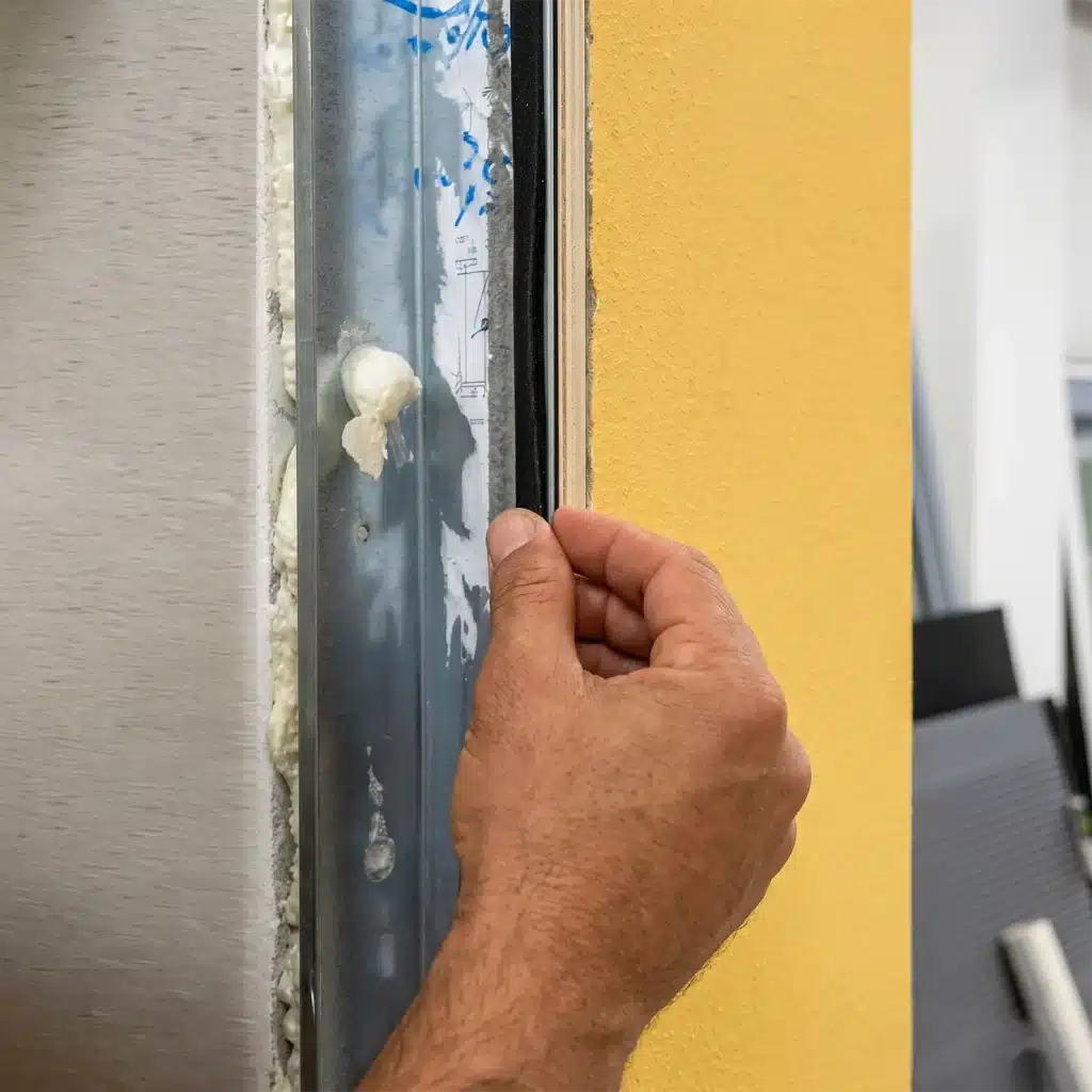 installazione porta blindata con nastro autoespandente