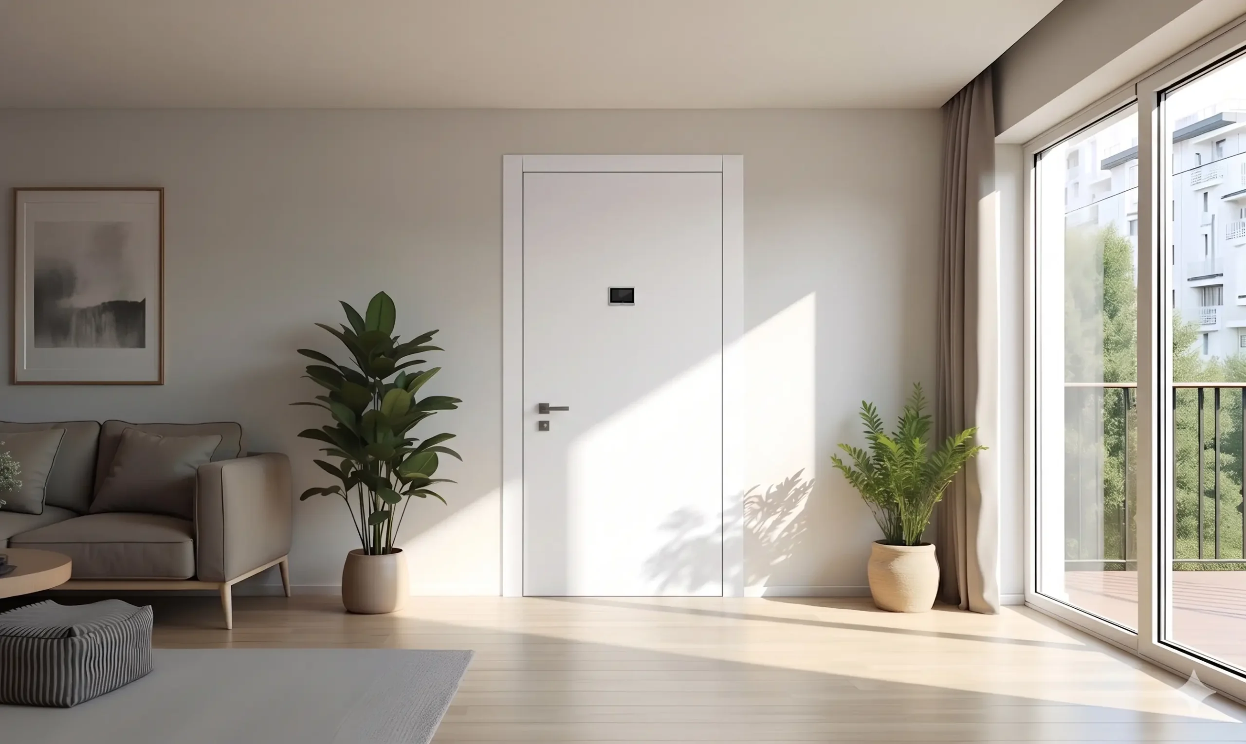 portoncino blindato bianco di design
