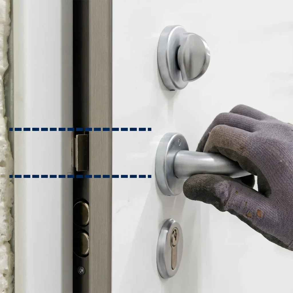 registrazione scrocco porta blindata