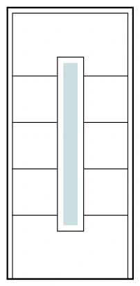 Pannello pantografato CORFU ALU in PVC per porta blindata Ariete