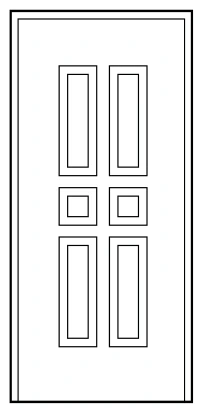 Pannello pantografato CRACOVIA in PVC per porta blindata Ariete