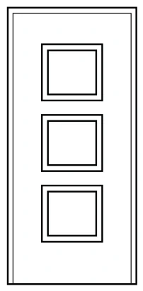 Pannello pantografato DRESDA in PVC per porta blindata Ariete
