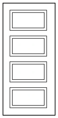 Pannello pantografato LEGNO - FB3 in Linea Incisi per porta blindata Ariete