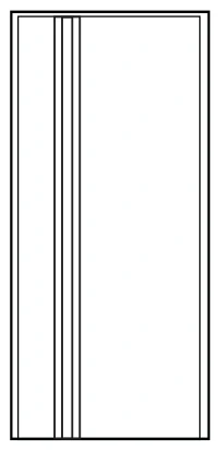 Pannello pantografato METALLI - ME09 in Linea Incisi per porta blindata Ariete