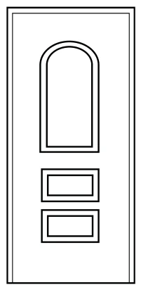 Pannello pantografato MILANO in PVC per porta blindata Ariete
