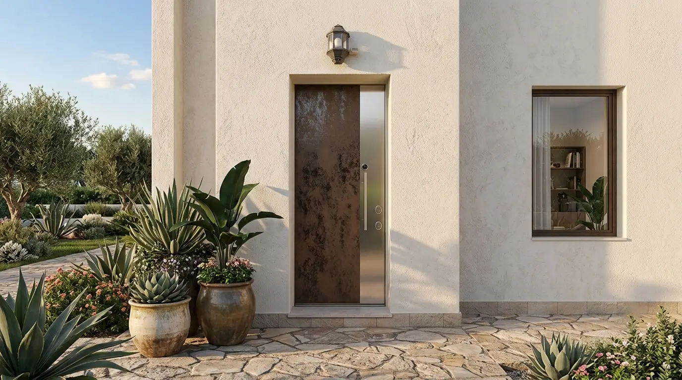 Pannelli in gres porcellanato per porte blindate, Linea Ceramica Ariete