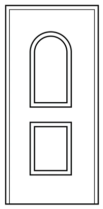 Pannello pantografato SIVIGLIA in PVC per porta blindata Ariete