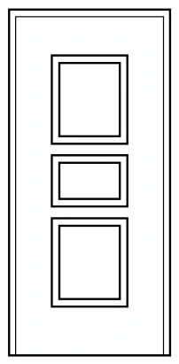 Pannello pantografato SOFIA in PVC per porta blindata Ariete